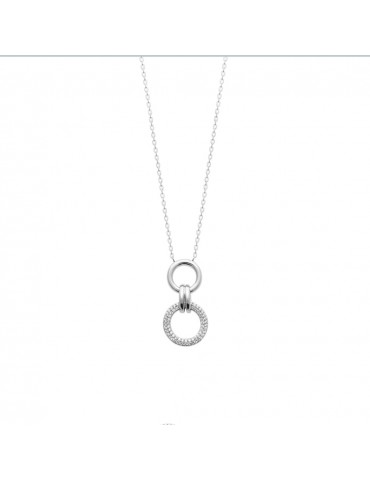 Collier Argent Cercles Oxydes