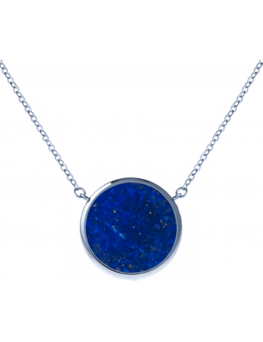 Collier Acier & Lapis Lazuli