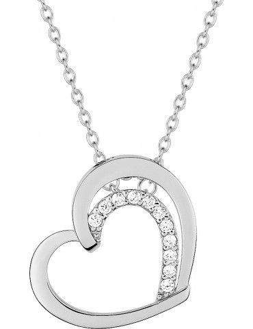 Collier Argent Oxydes Cœur