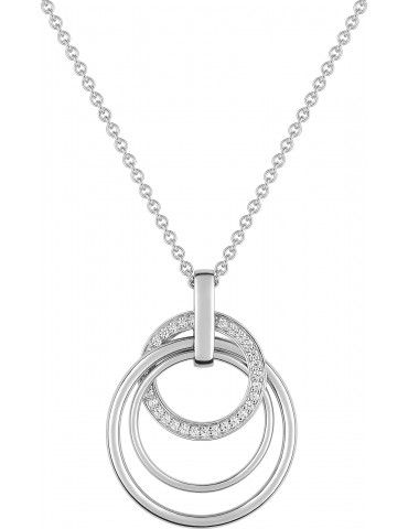 Collier Argent Cercles Oxydes