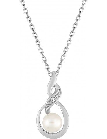 Collier Argent Perle Oxydes