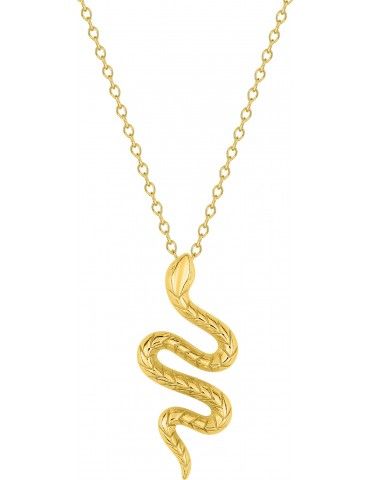 Collier Plaqué Or Serpent