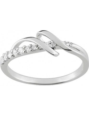 Bague Argent Solitaire Oxydes