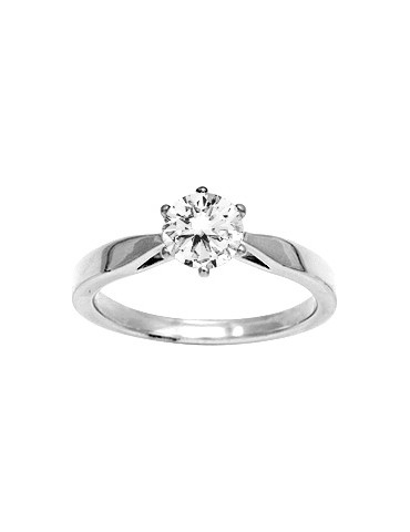 Bague Argent Solitaire Oxyde