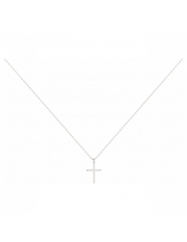 Collier Argent Croix & Oxydes