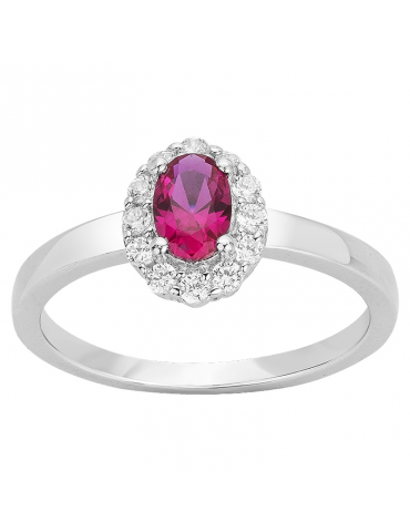 Bague Argent Spinelle Rouge...