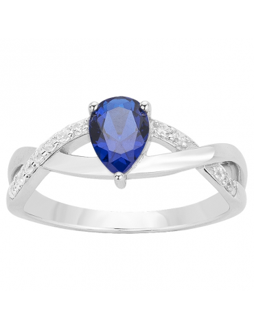 Bague Argent Spinelle Bleue...