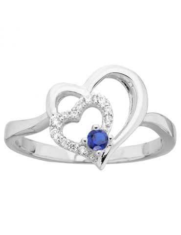 Bague Argent Spinelle Bleue...