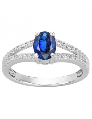 Bague Argent Spinelle Bleue...