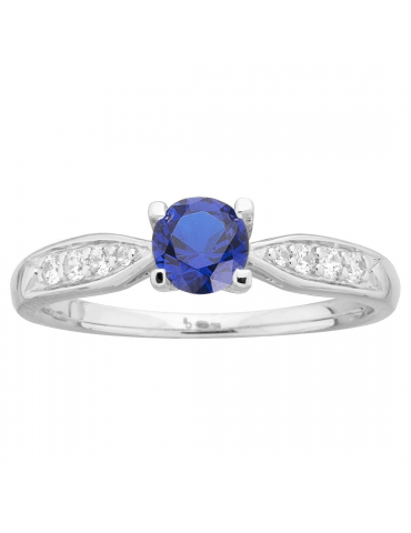 Bague Argent Spinelle Bleue...