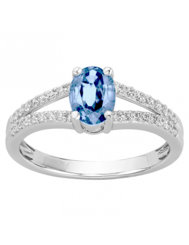 Bague Argent Spinelle Bleue...