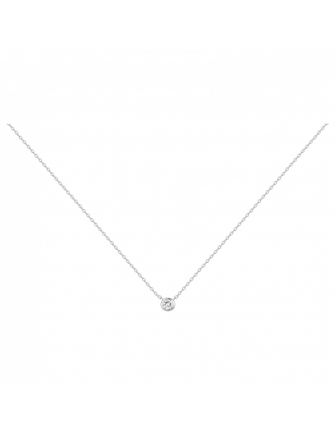 Collier Argent Solitaire...