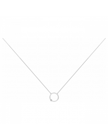 Collier Argent Cercle Oxyde