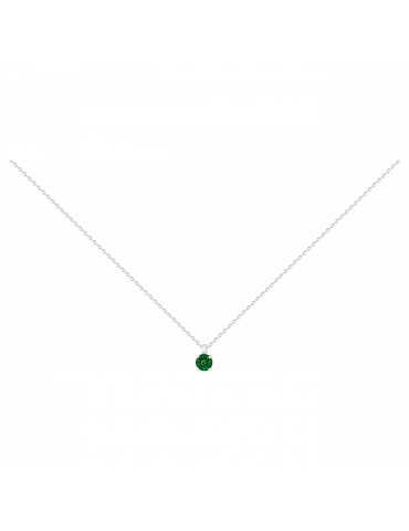 Collier Argent Oxyde Vert