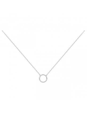 Collier Argent Cercle Oxydes