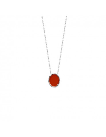 Collier Argent 925 Agate...