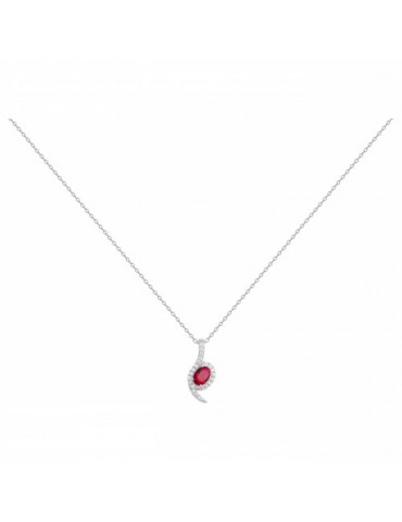 Collier Argent Spinelle...