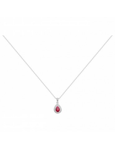 Collier Argent Spinelle...