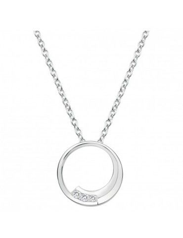 Collier Argent Cercle Oxydes