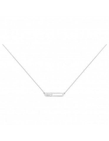 Collier Argent Épingle Oxydes