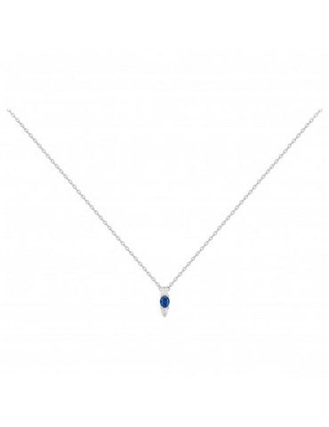 Collier Argent Spinelle...