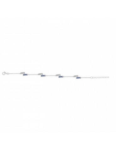 Bracelet Argent Pierres Bleues