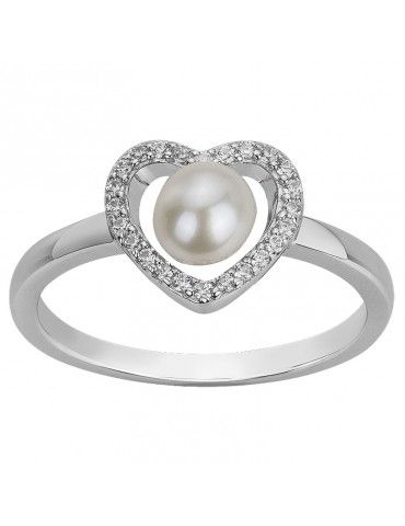 Bague Argent Coeur Oxydes...