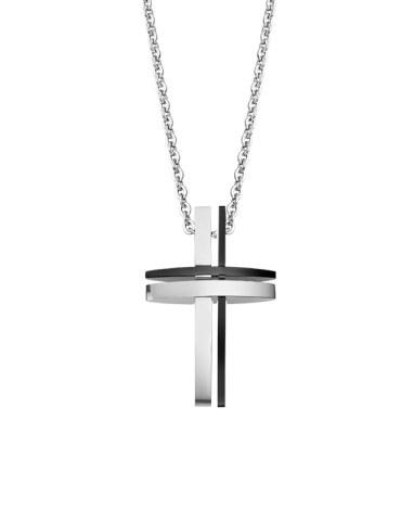 Collier Lotus Homme Croix...