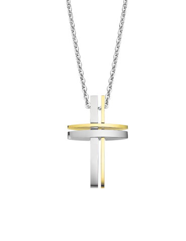 Collier Lotus Homme Croix...