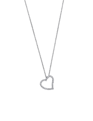 Collier argent cœur avec...