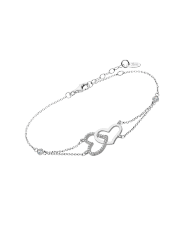 Bracelet argent coeurs et...