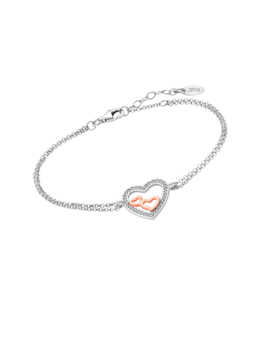 Bracelet argent coeurs rosé...