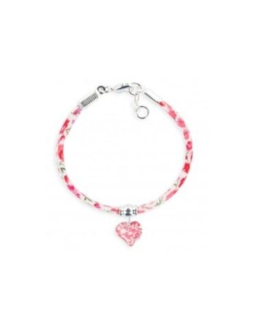 Bracelet Coton Breloque Cœur