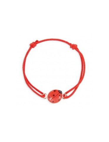 Bracelet Lacet Coccinelle