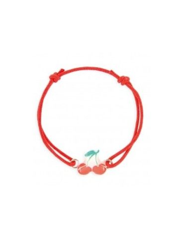 Bracelet Lacet Cerise