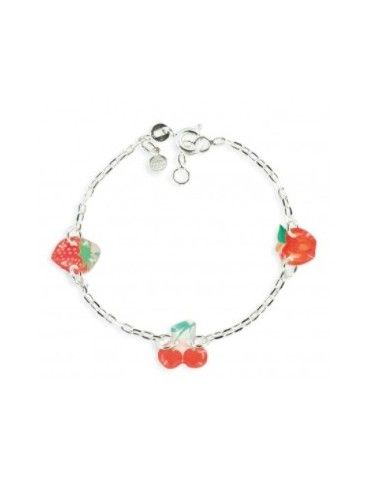 Bracelet Argent Fraises &...