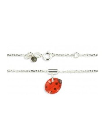 Collier Argent Coccinelle