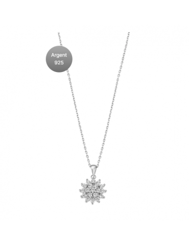 Collier Lotus Argent 925...