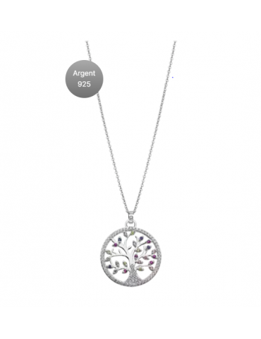 Collier Lotus Argent 925...